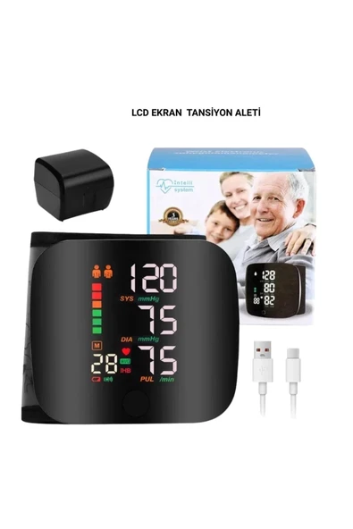 Renkli LCD Ekranlı Bilekten Tansiyon Aleti – Taşınabilir ve Kolay Kullanım Tansiyon Aleti ürün görseli 1
