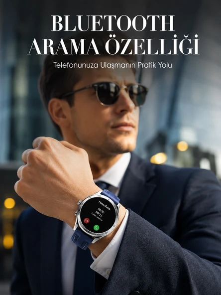 Bluetooth Arama Destekli Uzun Pil Ömürlü Akıllı Saat 3 Kordonlu ürün görseli 1