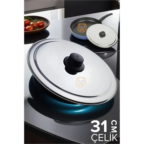 31 cm Kızartma Tavası Kapağı Çelik Żelazny Design 719802 ürün görseli 1