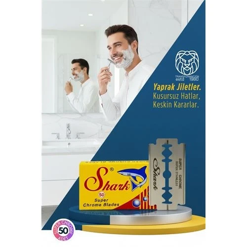 Shark Super Chrome 50’li Premium Paket - Profesyonel Jilet 719623 ürün görseli 1