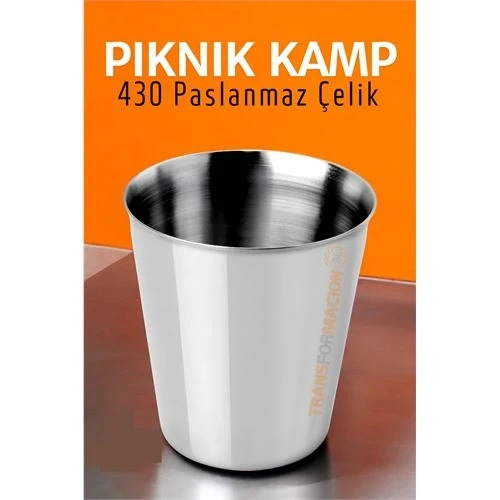 Paslanmaz Çelik Bardak – Kamp, Piknik ve Mutfak İçin Dayanıklı Metal Bardak 719313 ürün görseli 1