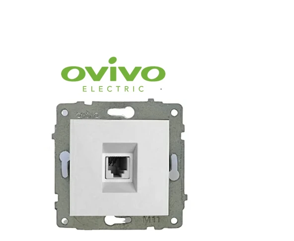 Beyaz Telefon Pirizi Numeris Çerçevesiz Grano - Priz ve Anahtar İçin Uyumlu Çerçeve ürün görseli 1