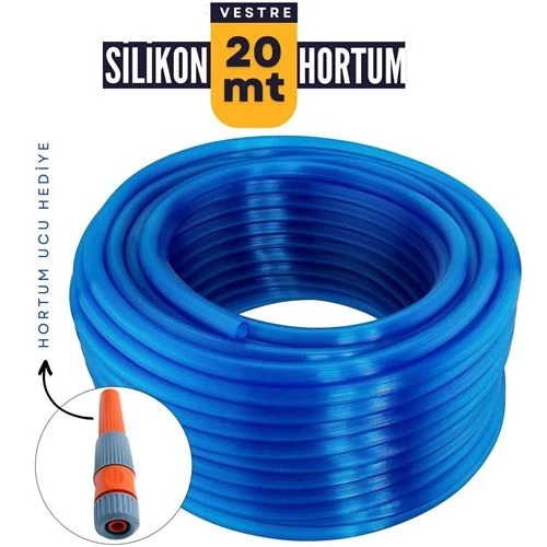 20 Metre Silikonlu Bahçe Hortumu Sulama Aparatı HEDİYELİ 712342 ürün görseli 1