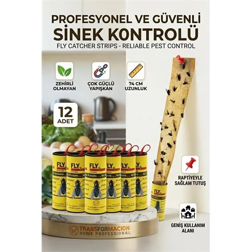 12 Adet Yapışkanlı Sinek Kapanı 74 cm 716516 ürün görseli 1
