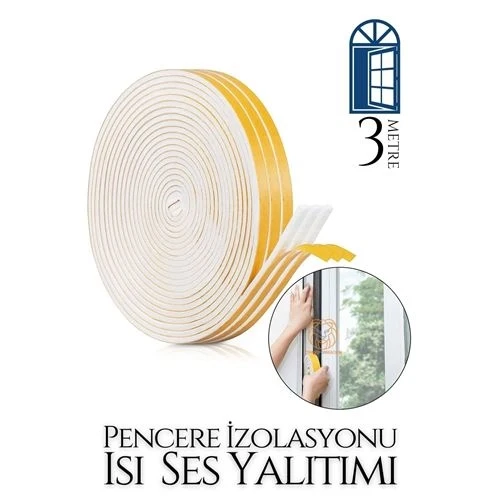 Pencere Ses Isı Yalıtım Sünger Bant 3 METRE 718901 ürün görseli 1