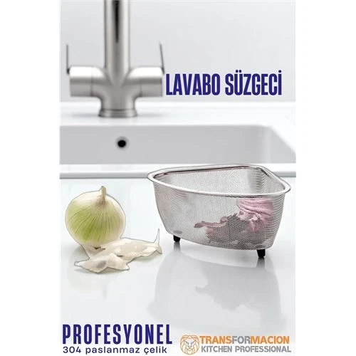 Lavabo Süzgeci -Lavabo Çöplüğü - Lavabo İçi Çöp Süzgeci 304 Paslanmaz Çelik ürün görseli 1