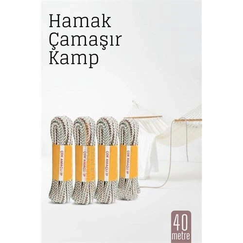 Hamak İpi - Çok Amaçlı Kalın İp - Çamaşır İpi 40 Metre 718591 ürün görseli 1