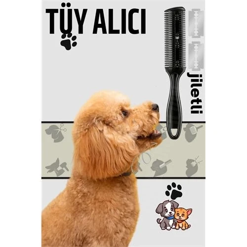 Kedi ve Köpek Çift Jiletli Tüy Alma Tarağı ürün görseli 1