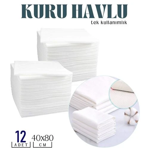 Tek Kullanımlık Kuru Havlu Çok Amaçlı 40X80 CM 12 Adet 718430 ürün görseli 1