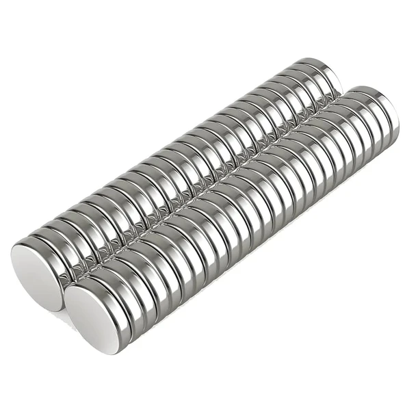 10 Adet 10x2mm Yuvarlak Neodyum Mıknatıs Güçlü Magnet Nikel Kaplamalı ürün görseli 1