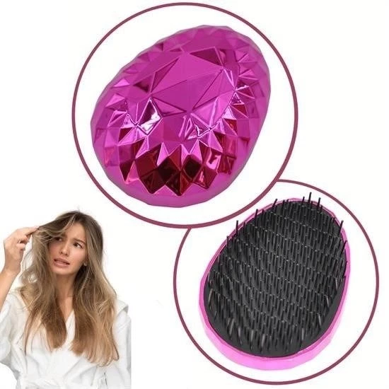 Neon Pembe Düzleştirici Tarak Geniş AralıklıHer Saç Tipine Uygun Fırçalı Saç Düzleştirici ürün görseli 1