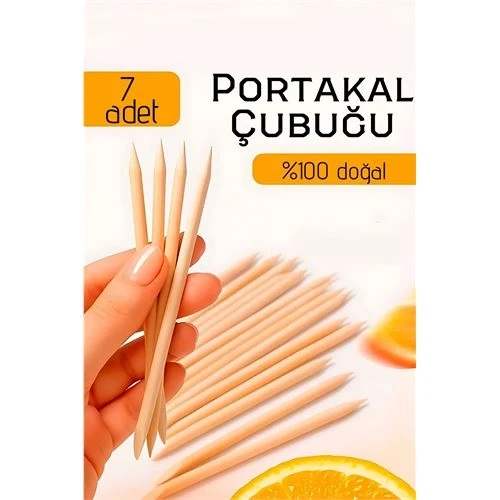 Profesyonel 7’li Portakal Çubuğu Seti - 11.5 cm Manikür & Pedikür Et İtici ve Tırnak Temizleme Seti ürün görseli 1