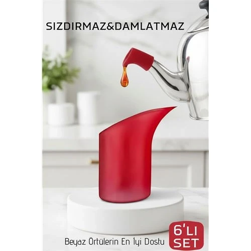 6'lı Sızdırmaz Silikon Çaydanlık Ucu Aparatı - Damlatma Önleyici Akıllı Emzik Başlığı - Isıya Dayanıklı ürün görseli 1