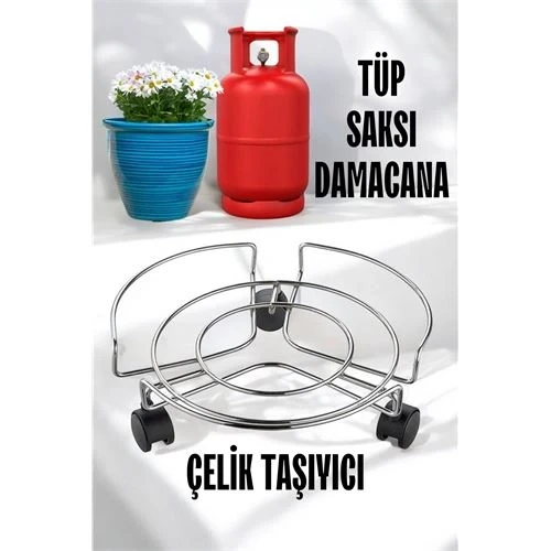 Tekerlekli Saksı Tüp Damacana Altlığı - Taşıyıcı Mutfak Tüpü Taşıyıcı 721571 ürün görseli 1