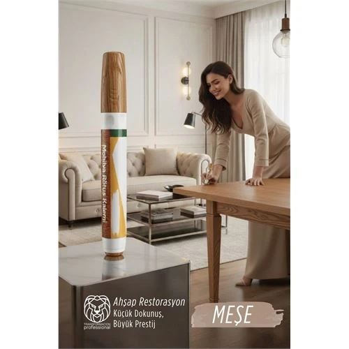 Meşe Renk Mobilya Rötüş Kalemi – Ahşap Çizik Giderici & Restorasyon Kalemi (Meşe/Oak) 722790 ürün görseli 1