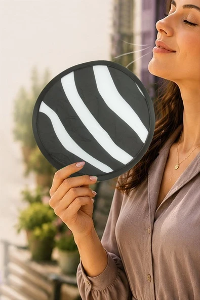 Çizgili Kore Yelpaze 20 cm ürün görseli 1