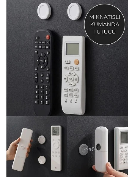Mucit Home Mıknatıslı Kumanda Tutucu Klima Kumandası Eşya Tutucu 2 Lİ SET ürün görseli 1
