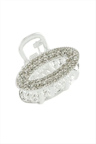 Oval Taşlı Minik Metal Mandal Toka 2 cm ürün görseli 1