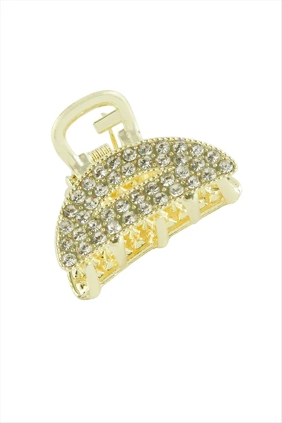 Oval Taşlı Minik Metal Mandal Toka 2 cm ürün görseli 1