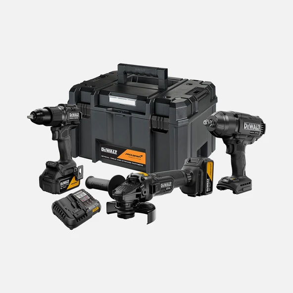 Dewalt DCK3222MP2T-Qw Mclaren Üçlü Set + 2X5Ah Akü Set (Matkap + Taşlama + Somun Sıkma) ürün görseli 1