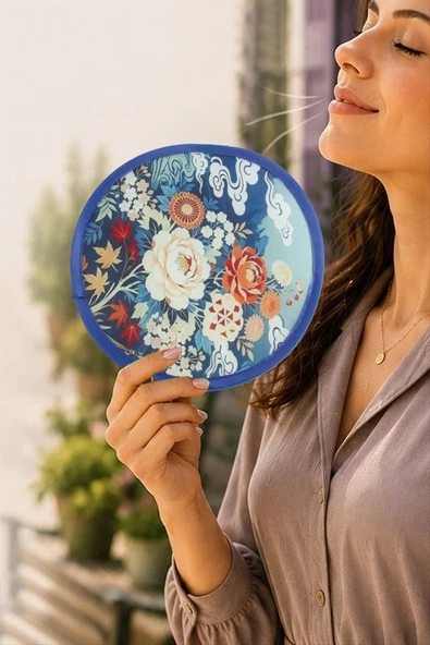 Çiçek Kore Yelpaze 20 cm ürün görseli 1