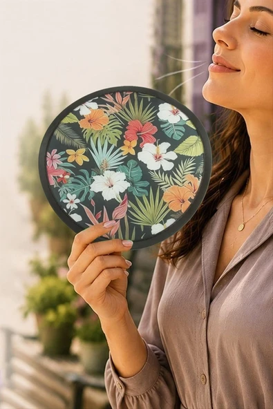 Çiçek Kore Yelpaze 20 cm ürün görseli 1