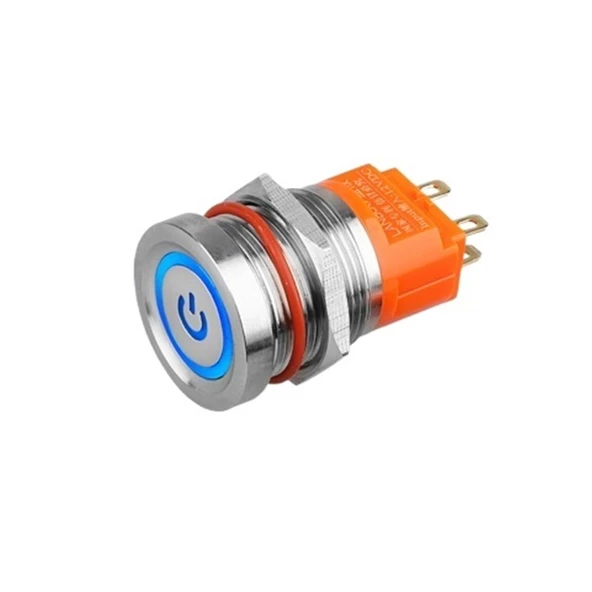 TADZKKIWM 1 adet 19/22mm dokunmatik düğme anahtarı LED 4Pin su geçirmez kontak kontrolü yumuşak dokunmatik düğme anahtarı indüksiyon anahtarı (güç, 22MM-anlık-12V) ürün görseli 1
