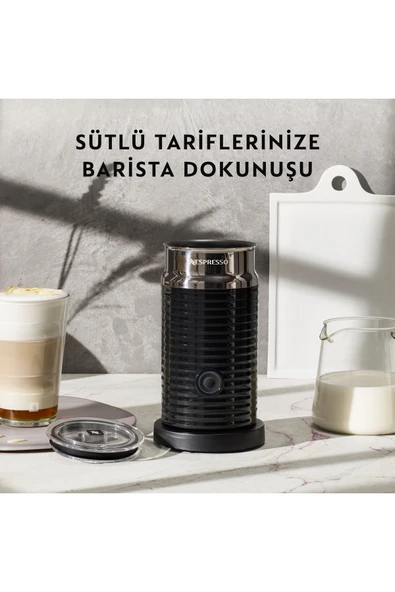 Nespresso Aeroccino 3 Süt Köpürtme Makinesi,Siyah ürün görseli 1