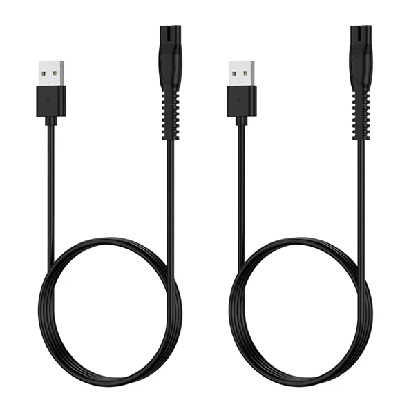 YHNNH 5V USB Şarj Kablosu Philips ile Uyumlu Norelco OneBlade QP2724 QP2834 QP1424 QP1324 QP1924 QP4631 Hibrit Elektrikli Tıraş Makinesi (2 Paket) ürün görseli 1