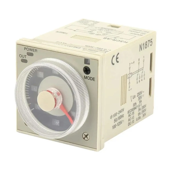 Zaman Rölesi H3CR-A8 Gecikme Rölesi 1,2 Saniyeden 300 Saate Ayarlanabilir Düğme Kontrol Zaman Rölesi 8 Pin AC100-240V ürün görseli 1