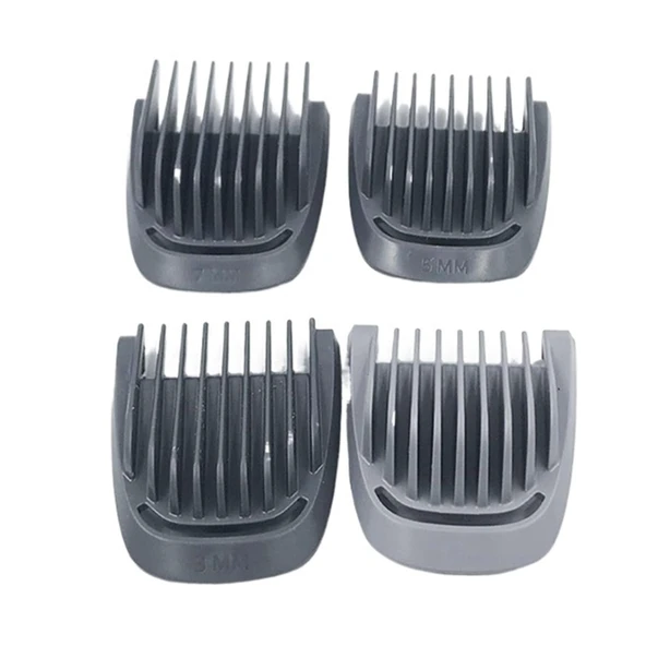ZWFYJEWU 1.3.5.7 mm saç kesme tarağı, plastikten yapılmış kuaför konumlandırma tarağı, Philips, BT1209, BT1210, BT1216, MG3730, MG3747, MG3710, MG5730, MG7710 ile uyumlu (4'lü set) ürün görseli 1