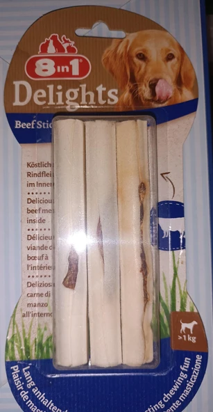 8in1 Delights Bones Biftekli Köpekler İçin Sticks ürün görseli 1