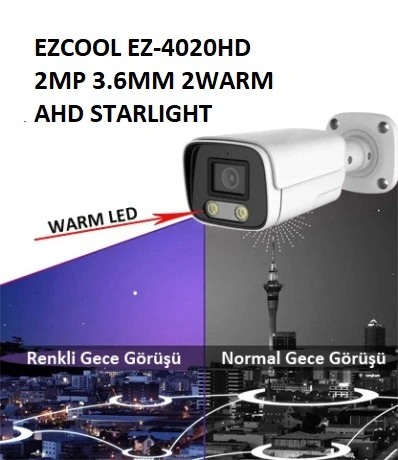 EZCOOL EZ-4020HD 2 MP 3.6MM FULLCOLOR BULLET KAMERA ürün görseli 1