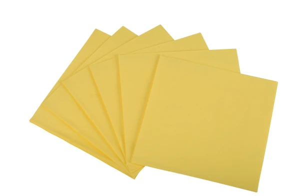 Komik doku peçeteleri | 40 x 40 cm, 1/4 katlı, 3 katlı, sarı | 4'lü paket (4 x 250 adet) ürün görseli 1