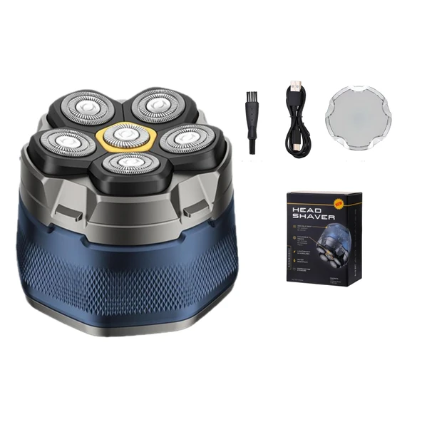 Bold Shaver Erkekler için Premium Kel Tıraş Makinesi, Şarj Edilebilir Kafa Tıraş Makinesi Kel Kafa (Mavi) ürün görseli 1