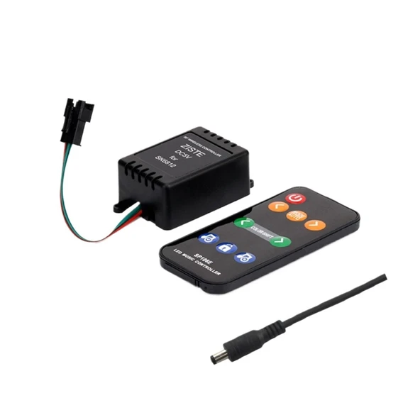 SP106E müzik denetleyicisi DC 5 V - 12 V RF Piksel IC SPI Denetleyici Renkli LED Denetleyici WS2812 WS2811 WS2812B SK6812 Bant ürün görseli 1