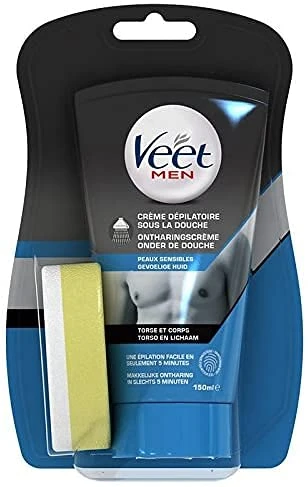 VEET MEN Duştaki Erkekler için Tüy Dökücü Krem - Hassas Ciltler İçin, 150ml, 6'lı Paket ürün görseli 1