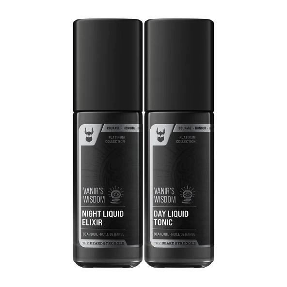The Beard Struggle Sakal Yağı Seti Gündüz & Gece – Erkekler için Sakal Bakımı & Sakal Uzatma Yağı Paketi – Nem, Bakım ve Güçlü Sakal 2×30 ml ürün görseli 1