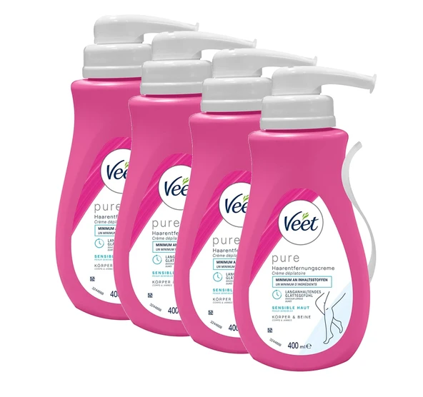 Veet Hassas Tüy Dökücü Krem (400ml (4'lü paket)) ürün görseli 1