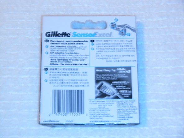 Gillette Sensor Excel – 50 adet (5 x 10 paket) - Resim 2
