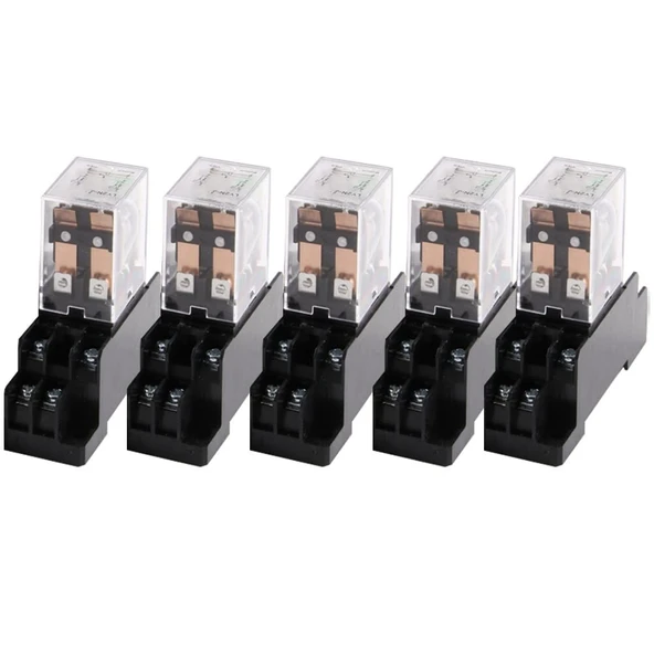 NURII 5Set LY2NJ JQX-13F, Küçük Elektromanyetik Güç Rölesi, Küçük Röle, 10A, Tabanlı 8-Pin Bobin DPDT, DC12V DC24V AC110V AC220V(AC,AC36V) ürün görseli 1