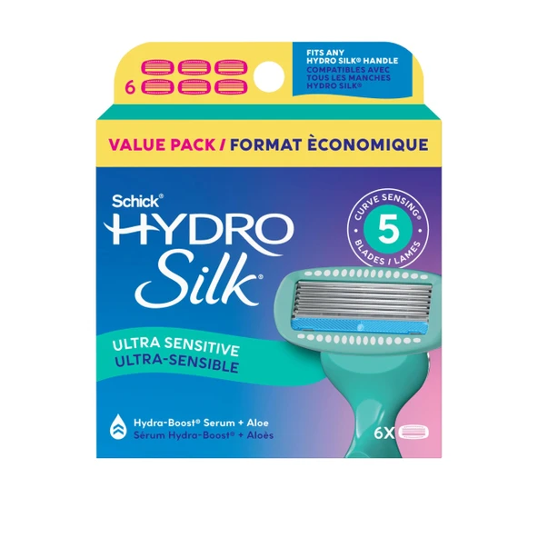 Kadınlar için Schick Hydro Silk Sensitive Care yedek bıçaklar, 6 parça, ⭐️ Exclusive, ⭐️ Exclusive ürün görseli 1