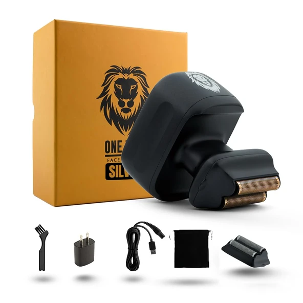 Skull Shaver One Lion Silver Pro Erkekler için Yüz Tıraş Makinesi - Çift Folyo Teknolojisine Sahip Elektrikli Tıraş Makinesi - Gümüş ürün görseli 1
