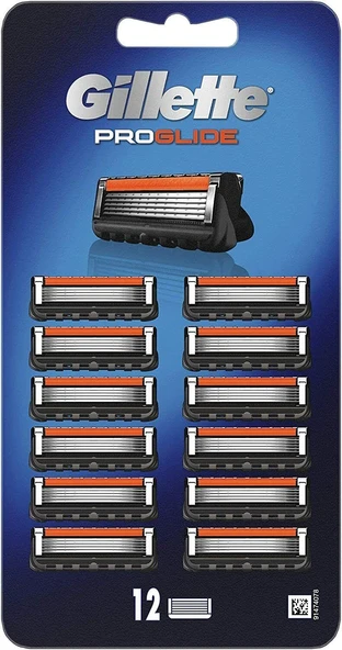 Gillette ProGlide Erkek Tıraş Bıçağı 12'li Yedek Tıraş Bıçağı Paketi, Hassas Düzelticili, 5 Sürtünmeyi Önleyici Bıçak ürün görseli 1