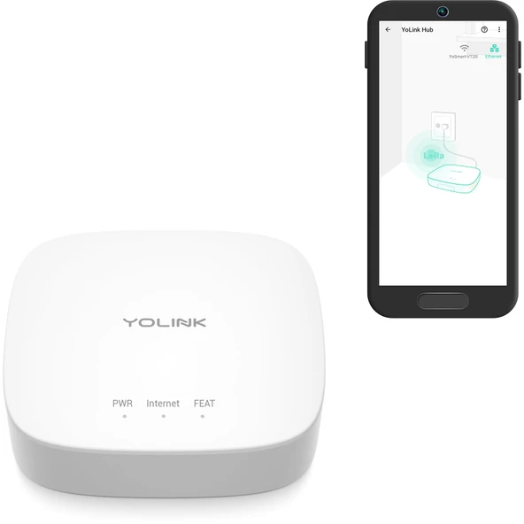 YoLink Hub - Akıllı Ev Denetleyicisi - Denetleyici - Hub - YoLink Hub - 1/4 mil menzil - LoRa teknolojisi - 5 volt - ABS malzeme - YS-HUB-01-15399100031 ürün görseli 1