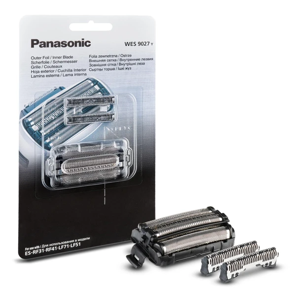 Panasonic WES9027Y1361 Elektrikli Tıraş Makinesi için Yedek Bıçaklar ve Folyo ES-RF41, ES-RF31, ES-LF71, ES-LF51, Combo Pack, 4 Bıçak Sistemi, Gelişmiş Japon Paslanmaz Çelik, Su Geçirmez ürün görseli 1