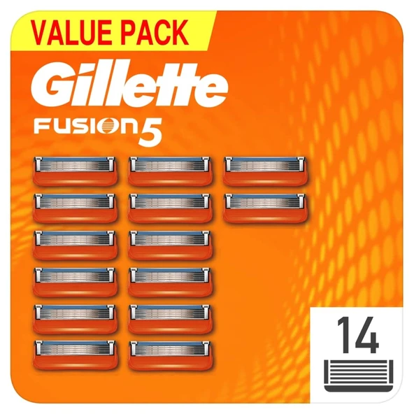 Gillette Fusion5 Erkek Tıraş Bıçağı, 14'lü Paket ürün görseli 1
