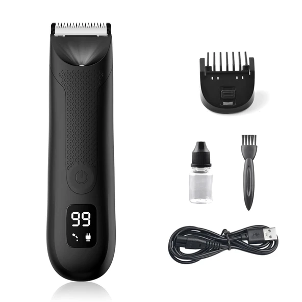 Balls Club The President Intimate Razor, Erkekler için Islak ve Kuru Vücut Tıraş Makinesi, Ağrısız ve Nazik (Siyah) ürün görseli 1