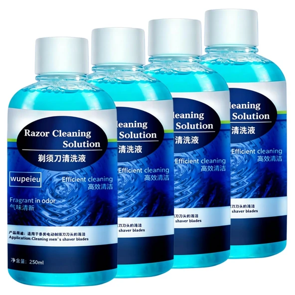 Braun CCR2 CCR4 Clean & Renew yedek kartuşlarıyla uyumlu 250 ml tıraş makinesi temizleme solüsyonu, tıraş makinenizi optimum hijyen için temizler, kalan tüyleri ve cilt parçacıklarını giderir (4 adet) ürün görseli 1
