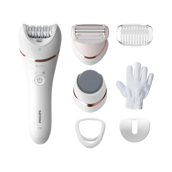 PHILIPS Epilatör Serisi 8000 BRE730/10 Depiladora Islak ve Kuru ürün görseli 1
